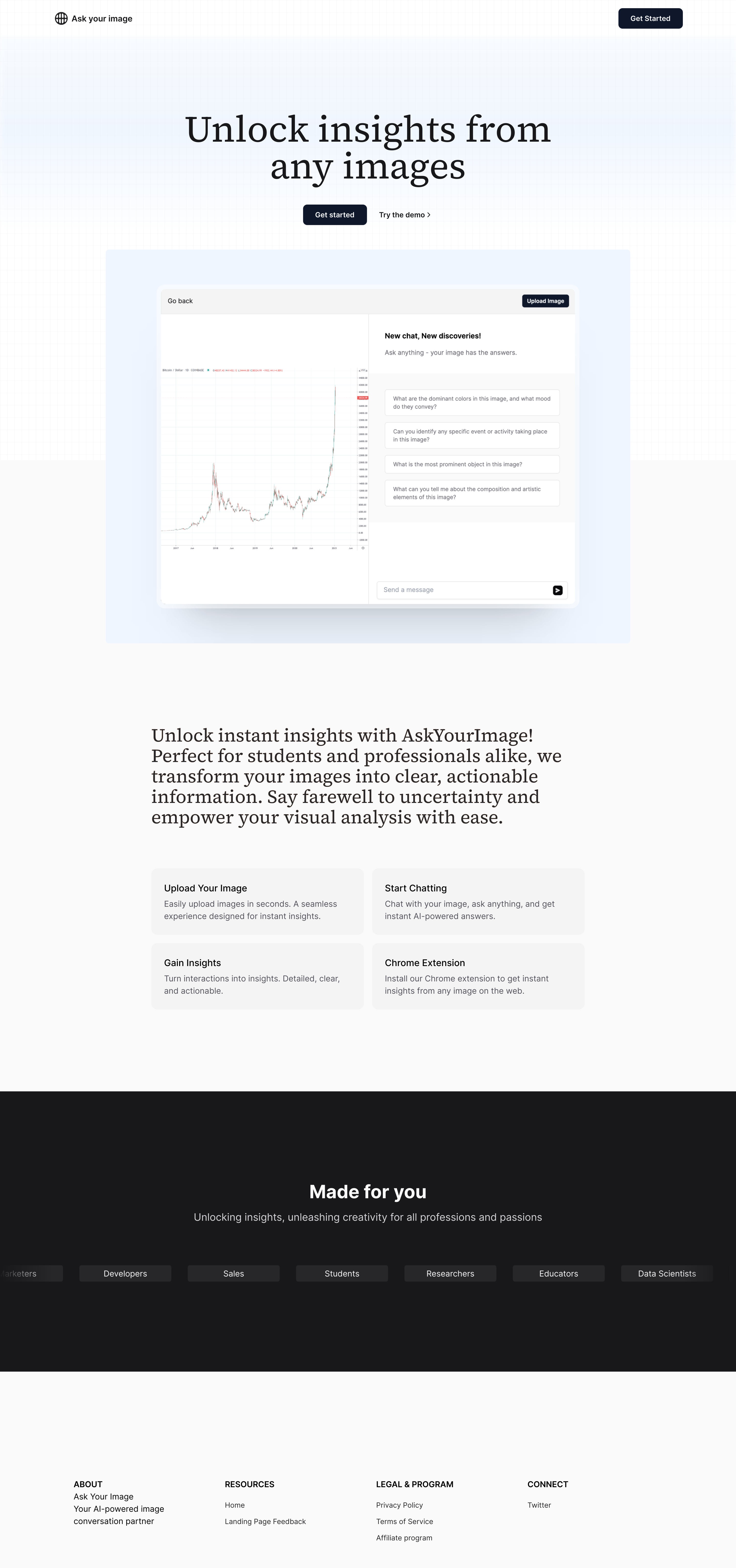 Landing page about to be roasted